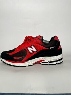 New Balance Red & Black 2002R Used With Box Size 10.5